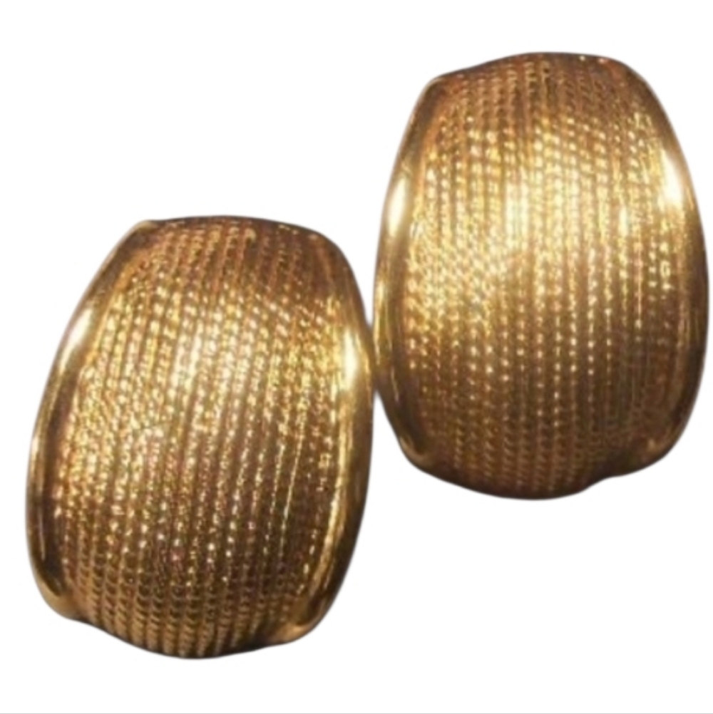 Vintage Napier Gold Tone Earrings Signed